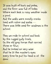 From The Old Bark School By Henry Lawson 1897 Poetry Quotes Poetry Poems