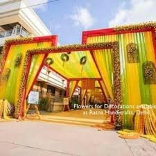 Latest Floral Decoration Items Using Flowers By Ratna Handicrafts Delhi Ratna Handicrafts Wedding Entrance Decor Wedding Tent Decorations Wedding Design Decoration