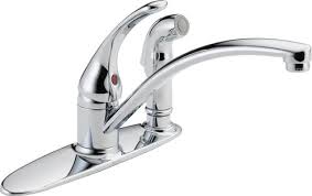 one handle chrome kitchen faucet at