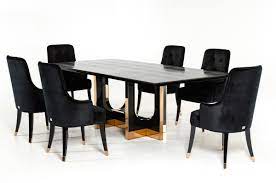 Get it as soon as thu, aug 12. A X Padua Modern Large Black Crocodile Rosegold Dining Table Dining Room Collections