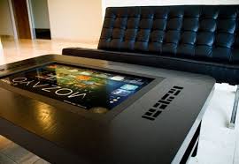 What is the cheapest option available within coffee tables? 5 High Tech Coffee Tables For The Connected Home Coffee Table Computer Multitouch Table Touch Table