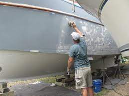 How To Paint Your Old Fiberglass Boat And Make It Look New Again Boat Restoration Plywood Boat Plans Boat Building Plans