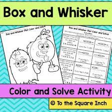 Box And Whisker Color And Solve Box Plots Middle School Math Solving