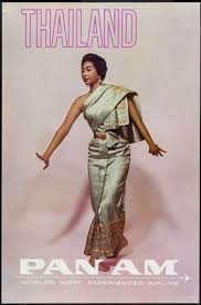 Illustraction Gallery Thai Traditional Dress Thailand Vintage Airline Posters