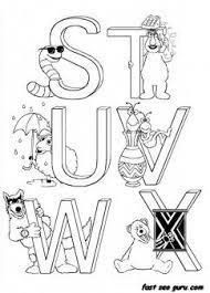 Printable Preschool Alphabet Sesame Street Coloring In Worksheets Printable Coloring Page Free Kids Coloring Pages Sesame Street Coloring Pages Sesame Street