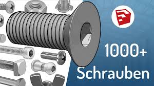 Dadurch entstehen nach und nach die gewünschten objekte. Sketchup 1000 Schrauben Kostenlos Fur 3d Druck Tutorial Youtube