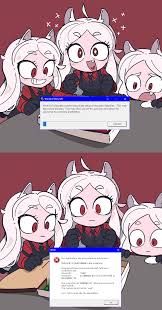 Error 132 Helltaker Anime Character Drawing Anime Funny Furry Drawing