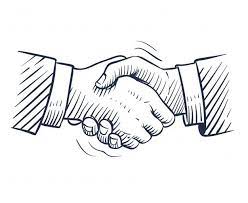 Sketch Handshake Doodle Handshaking With Human Hands Isolated Professional Deal Business People Cooperation Handshake Logo Doodles Business Symbols