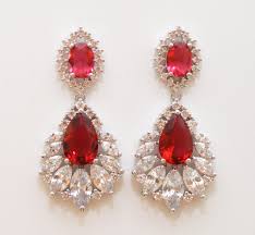 Maybe you would like to learn more about one of these? Boucles D Oreilles Mariage Rouges Colorees Rubis Cristal Zircon