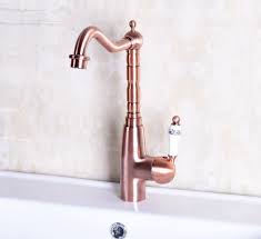 They all have red/blue indexing on the handle and flexible supply lines for simplified installation. Vintage Red Copper Antique Brass Single Handle Swivel Spout Bathroom Basin Kitchen Sink Faucet Cold Hot Mixer Tap Anf132 Buy At The Price Of 52 00 In Aliexpress Com Imall Com