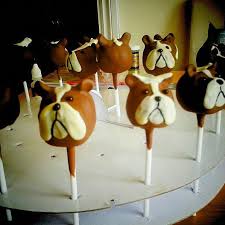 Bulldog Cake Pops For My Son S Bulldog Army Birthday Party By Kirsty Kay Russell At Oh Crumbs Ohcrumbskkr Bulldog Cake Dog Cakes Puppy Party