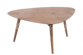 loft stijl houten salontafel driehoek afgerond j line salonatafel online kopen living shop webshop houten salontafels salontafel houten