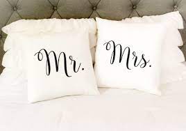 Also there is extra filling included should you ever need it. Wedding Gift Mr And Mrs Pillow Cover Set Husband And Wife Bride And Groom Calligraphy Decor 18x18 Pillow Master Be Pillows Pillow Covers Trending Decor