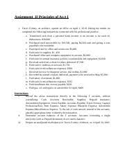 Assignment II principles of Acct I xx.docx