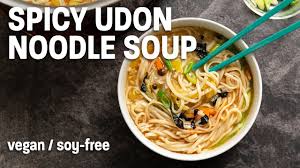 I like to think of it as an asian inspired twist on everyone's favorite cold weather soup with chicken, mushrooms and green onions in a spicy broth. Vegan Spicy Udon Noodle Soup The Friendly Vegan Cookbook