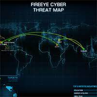 Increased attack rate of infections detected within the last 24 hours. Fireeye Cyber Threat Map