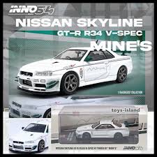INNO64 164 Die-Cast NISSAN SKYLINE GT-R ( R34 ) V-SPEC Tuned by MINES