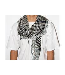 Keffiyeh, kufiya, o simplemente pañuelo. Panuelo Palestino Algodon Verano Fondo Negro Modelo Aswad