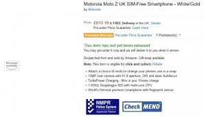 Official registration agent in the uk. Amazon Uk ListeazÄ Smartphone Ul Motorola Moto Z La PrecomandÄ CostÄ 610 Lire