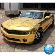 chevy camaro wrapped in avery sw gold chrome vinyl chevy camaro wrapped in avery sw gold