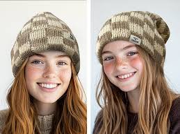 CLAPE Womens Cute Slouchy Beanies Hats, Winter Warm Chunky Checkered Beanie  Large Cuff Knitted Hat Ski Cap for Cold Weather at Amazon Women's Clothing  store