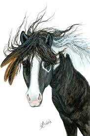 Black And White Horse Painting Pin On Drawing Art