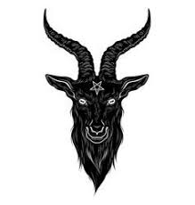 Baphomet Demon Goat Head Hand Drawn Print Vector Satanic Tattoos Tattoo Goat Satanic Art