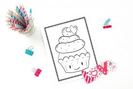 This picture shows the ingredients needed to make a cupcake at home. Printable Cupcake Coloring Pages 20 Different Pages Fun Happy Home