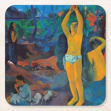 Where Do We Come From Gauguin Square Paper Coaster Zazzle Com In 2020 Paul Gauguin Square Paper Paper Coaster