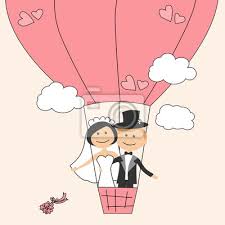 Para una boda divertida, estos dibujos de novios irán de maravillas. Invitacion De Boda Con La Novia Y Novio Divertidos En Globo De Vinilos Para La Pared Aeronautica Coquetear Devocion Myloview Es