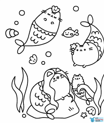 Kawaii Cat Coloring Pages From The Thousand Photos On The Net With Throughout Free Printa Pusheen Coloring Pages Mermaid Coloring Pages Unicorn Coloring Pages