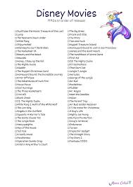 Watch all disney princesses movie trailers, including frozen, moana, the little mermaid and many more!00:02 the little mermaid01:52 the beauty and the. Disney Movies Checklist To Track How Many Classics You Ve Seen Moms Collab