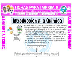 Y descarga !todas las fichas! Introduccion A La Quimica Para Quinto De Primaria Fichas Para Imprimir