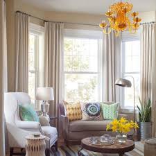 Bay Window Curtain Rod Design Ideas Pictures Remodel And Decor Eclectic Living Room Living Room Windows Contemporary Living Room Design