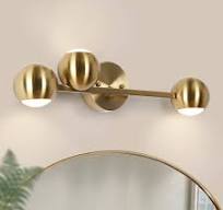 ZEVNI Kerr 21.5-in 3 Light Polished Gold Integrated LED Modern/contemporary  Bathroom Vanity light