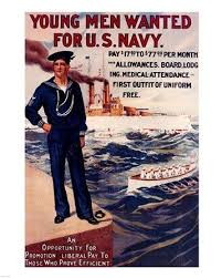 Navy Recruiting Poster 1909 Us Navy Recruiting Naval History Recruitment Poster