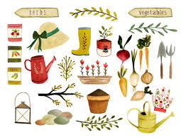 See more ideas about food clipart, clip art, food humor. Gardening Clipart Vegetables Clipart Farm Clipart Etsy Ilustracion Acuarela Diseno De Pegatina Pegatinas Imprimibles