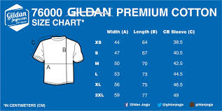 Gildan Premium Cotton T Shirt Size Chart Best Picture Of