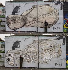 Using Paint And Then Paper A Great Before And After By Whoisnemos From Italy Street Art Art Amazing Street Art