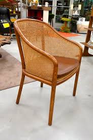 Ward Bennet Caned Arm Chair With Original Leather Seat Cushion Furniture Dining Chairs Chair Leather Seat