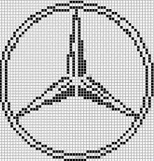 Pin By Cam On Pixel Art Plastic Bead Crafts Cross Stitch Patterns Mercedes Benz Logo