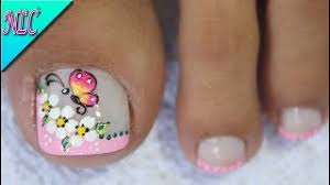 Las sugerencias y pasos de este manual acerca de como pintar las uñas te serán de mucha utilidad cuando necesites arreglar tus manos o tus pies del modo que más te agrade para impactar. Diseno De Unas Para Pies Flores Y Mariposa Sencilla Flowers Nail Art Nlc Youtube