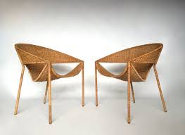 Mid century modern, mcguire style, cracked ice rattan dining. Rare Sculptural Vintage Mid Century Modern Rattan Wicker Scoop Lounge Chairs Modern Rattan Wicker Dining Chairs Rattan Lounge Chair