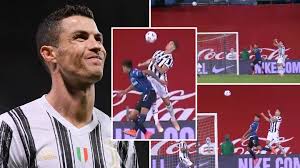 2020/2021 match worn/issued shirt for cristiano ronaldo for the italy cup's game between atalanta and juventus which took place in reggio emilia, mapei stadium, on may 19th 2021. Cristiano Ronaldo Pulls Off Insane Gravity Defying Jump As Juventus Star Controls Ball With Chest