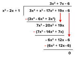 We simply write the fraction in long division form by putting the divisor outside of the bracket and the divided inside the bracket. Dividing Polynomials Ck 12 Foundation