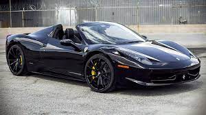 The 458 italia model is a cabrio car manufactured by ferrari, with 2 doors and 2 seats, sold new from year 2014 until 2015, and available after that as a used car. Pictures Ferrari 458 Italia Black