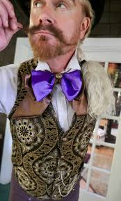 Purple and Brown Satin Gentlemen's Bow Tie, Cravat and Ascot
