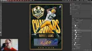 This is a good way to make a football card using an id card from school. How To Design A Football Trading Sports Card Davante Adams Card Breakdown All Layers Revealed Youtube