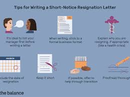 So during the recruiting time, they will tell the employees about notice. Short Notice Resignation Letter Examples