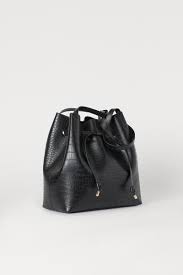 Bucket Bag Black Crocodile Patterned Ladies H M Us 2 Bucket Bag Bags Bag Light
